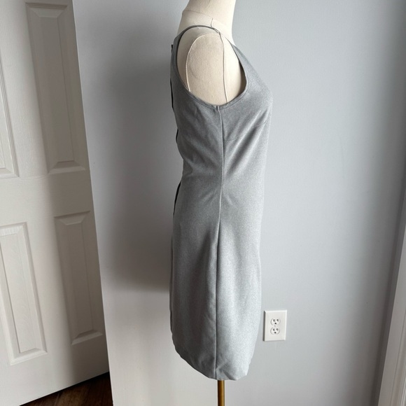 Vintage 90s Y2K Grey Minimalist Sheath Dress XS Halter Mini Short Capsule Canada - Picture 6 of 14